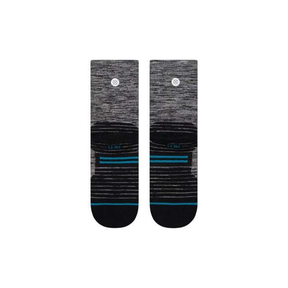Stance Mid Wool Crew Socks Black Grey Stripe A458A24MID Merino FreshTek Infiknit - Picture 3 of 16